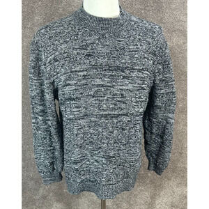 Pacsun Sweater Mens‎ Large Black Gray Heathered Crew Neck Pullover Long Sleeve